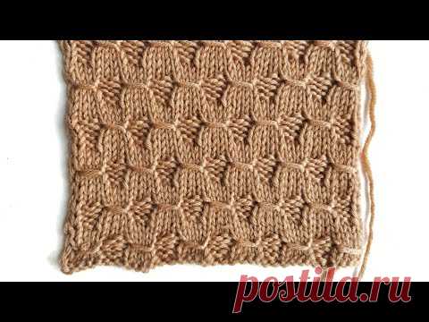 Рельефный узор спицами с 3D эффектом