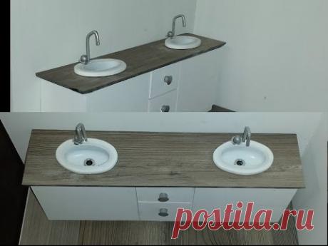 How to make a Doll Double Bathroom Sink - YouTube