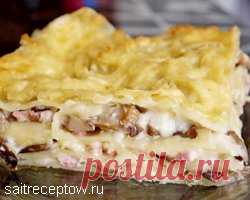 Лазанья с грибами