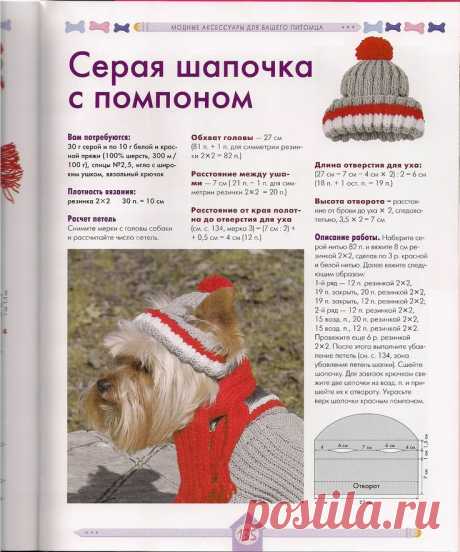 Как вязать шапочку собака