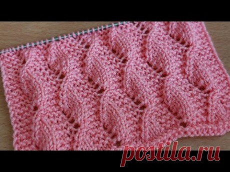 Элегантный👍 ажурный узор спицами для шикарной туники, кардигана, свитера.