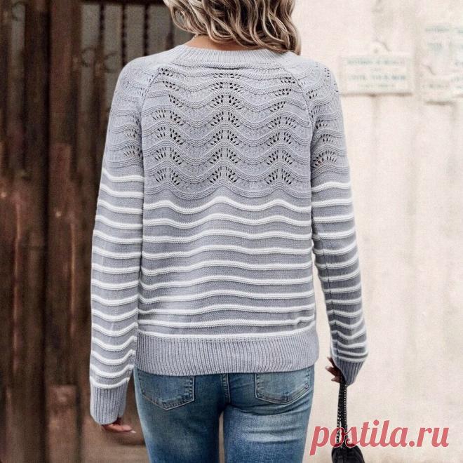 Узор «павлинье перо» или «ажурные волны»: 5 интересных идей вязания плечевого изделия | Вяжем вместе! | Дзен