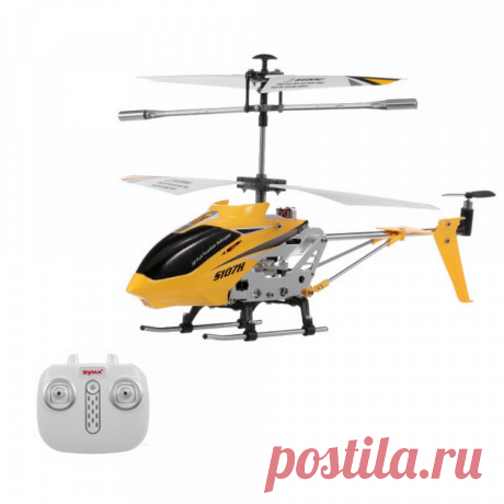 Радиоуправляемый вертолет Syma S107H Yellow 2.4G с функцией зависания - S107H 
Барометр. Гироскоп. Взлет и посадка одной кнопкой. Функция высокой/низкой скорости. Цветные мигающие светодиоды. USB зарядка.
Характеристики:
размеры: 22 х 3.8 х 10.5 см
движение: вверх/вниз, влево/вправо, вперед/назад, вращение
цвет: желтый
аккумулятор: Li-Po 3.7V 150 mAh
время зарядки: меньше 60 минут
время полета: около 5 минут
частота: 2.4GHz
расстояние управления: до 20 метров.