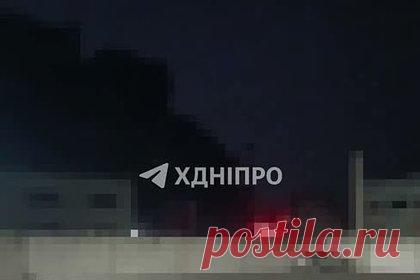 Появились кадры пожара после массированной атаки на Криворожскую ТЭС