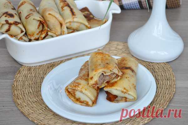 Блинчики с кабачком и печенью