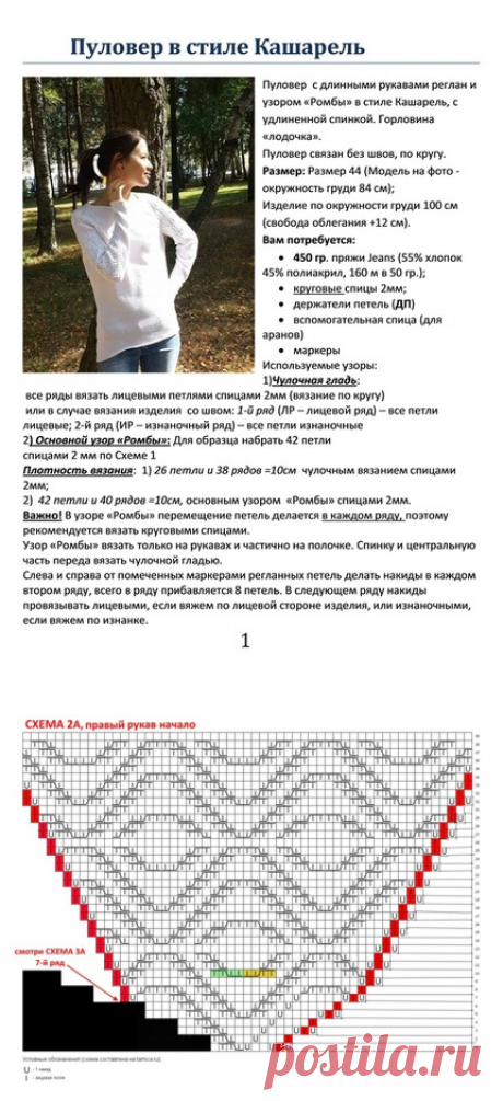 Пуловер в стиле Кашарель - Страна Мам