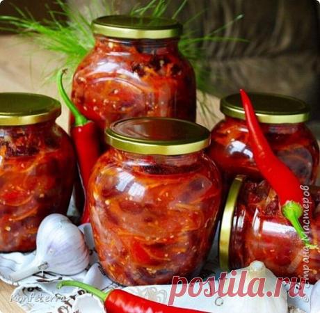 Простой салат с фасолью на зиму