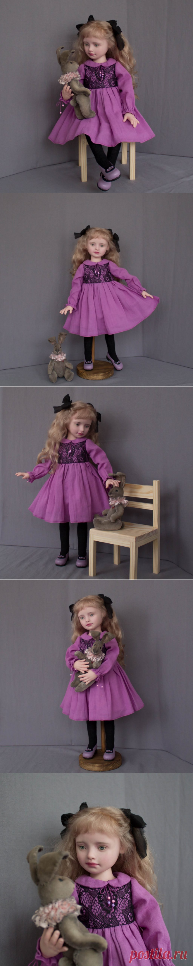 Виолетта полушарнирная кукла ручной работы | MaLenaDolls