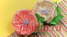Kanzashi Video Tutorial в Pinterest