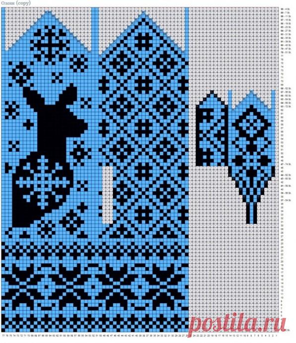 Схема. Варежки...