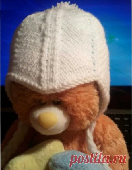 Вязаная шапочка для новорожденного спицами + описание, схемы + фото