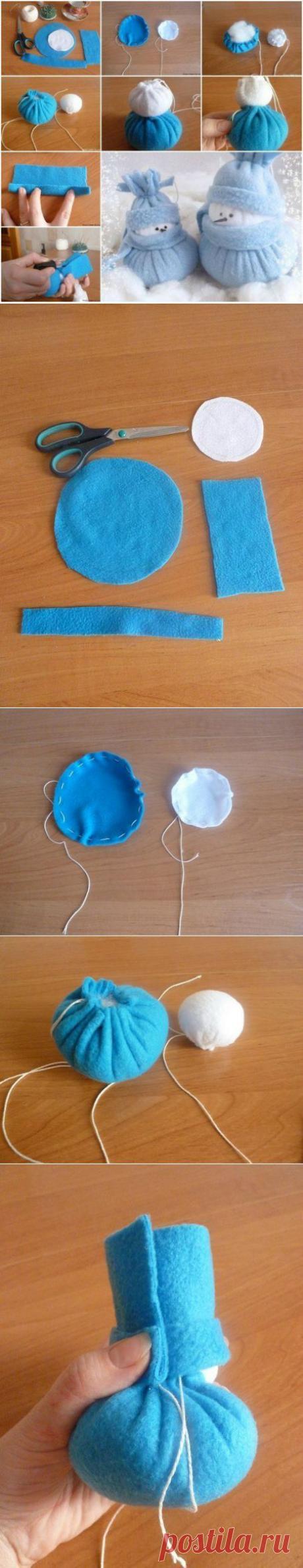 Шьем снеговика. Мастер-классы и выкройки | Домохозяйка