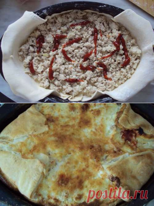 Быстрый мясной пирог