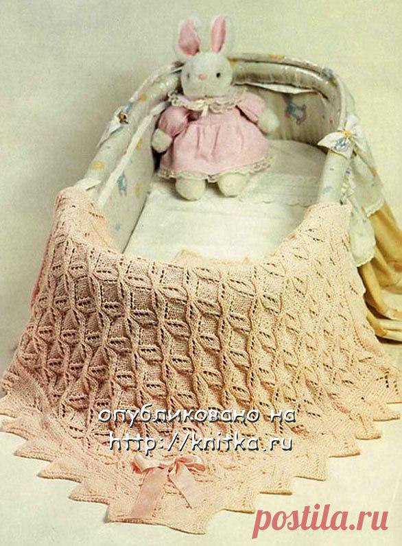 Детский плед, связанный спицами из рубрики Вязание для детей. Вязание спицами модели и схемы на kNITKA.ru