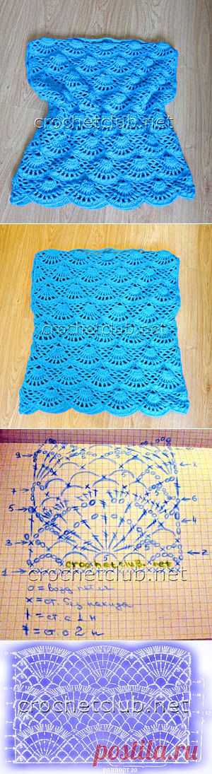 Туника цвета индиго - Вязание Крючком. Блог Настика