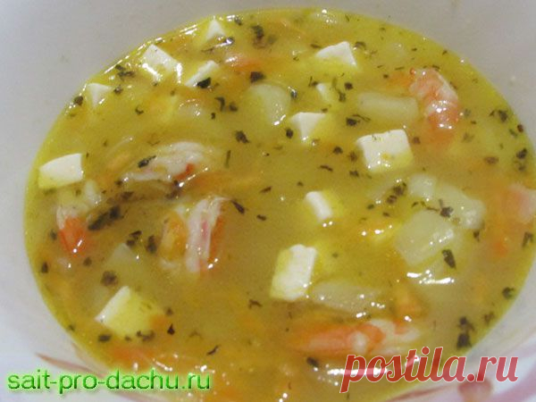 Молочный суп с креветками