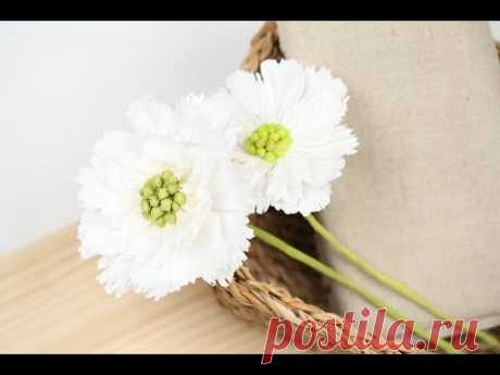 [FREE TEMPLATE & FULL VIDEO]: How to make "White Scabiosa"