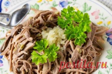 Обалденный салат из свиного языка