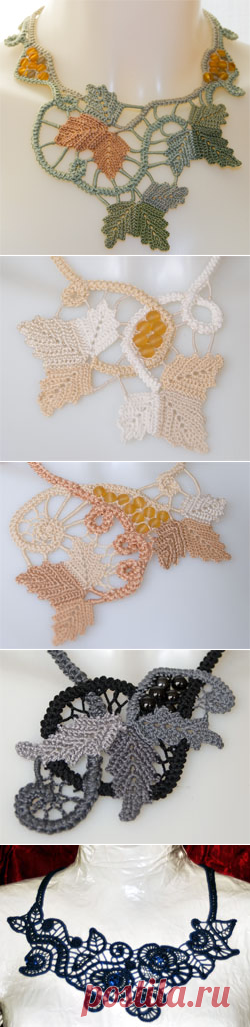 Аксессуары румынским кружевом