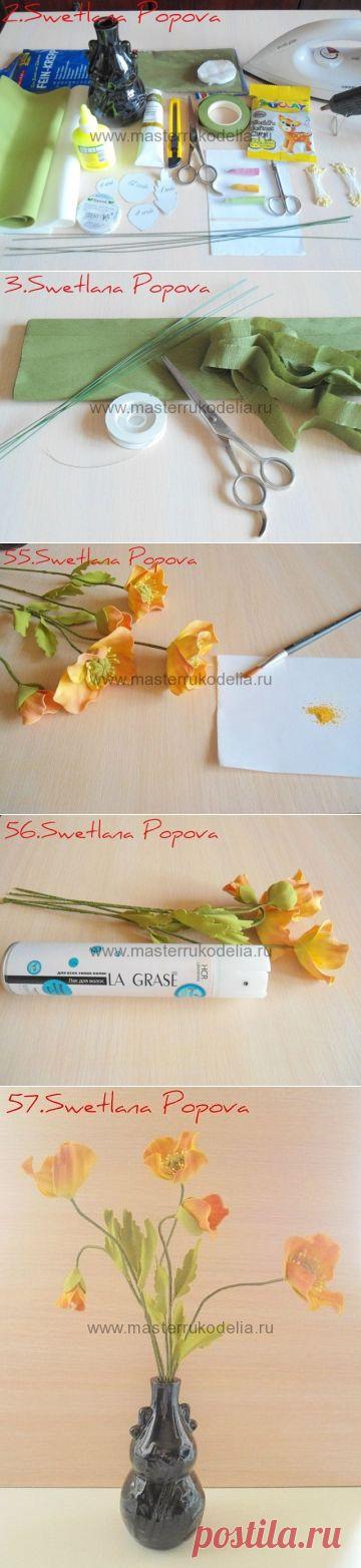 Цветы из фоамирана, мастер-класс Светланы Поповой «Маковая фантазия». | Мастер-классы по рукоделию