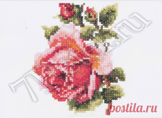 Розочка 28-08. Вышивка нитками > Чудесная игла > Цветы.