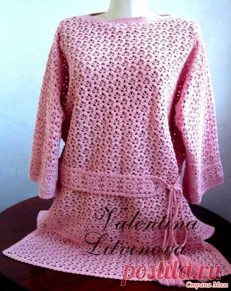 Туника для пышечек (для не модельных дам). Доброго всем дня! Связала своей подруге в подарок красивую тунику в этностиле. Мне очень нравится этот стиль Моя новая авторская работа