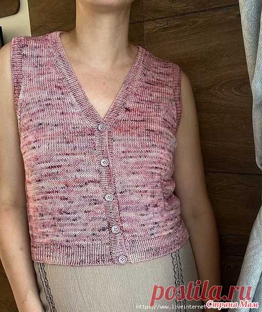 Zoe Shirt - жилет на пуговицах. Спицы. - ВЯЗАНАЯ МОДА+ ДЛЯ НЕМОДЕЛЬНЫХ ДАМ - Страна Мам