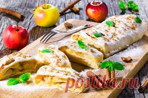 Быстрый ШТРУДЕЛЬ с яблоками рецепт с фото