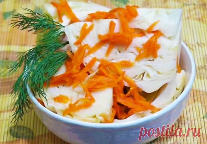 Вечером нарезала 2 кочана капусты. С утра готова замечательная закуска. »