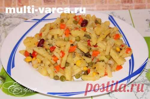 тушеная картошка с овощами в мультиварке