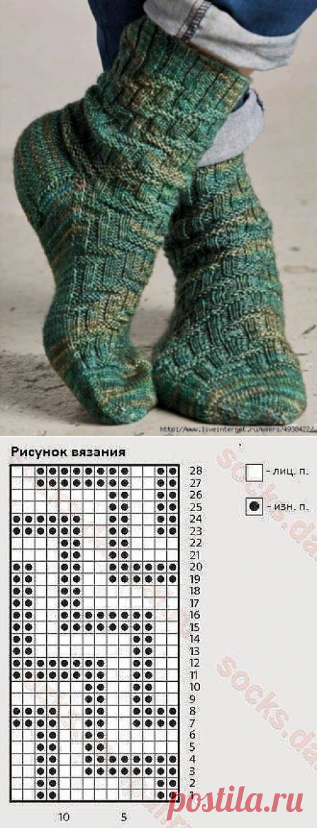 МУЖСКИЕ ВЯЗАНЫЕ НОСКИ (Вязание спицами) — Журнал Вдохновение Рукодельницы