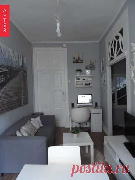 Before &amp; After: A Small Living Space Gets A Unified Look | Apartment Therapy