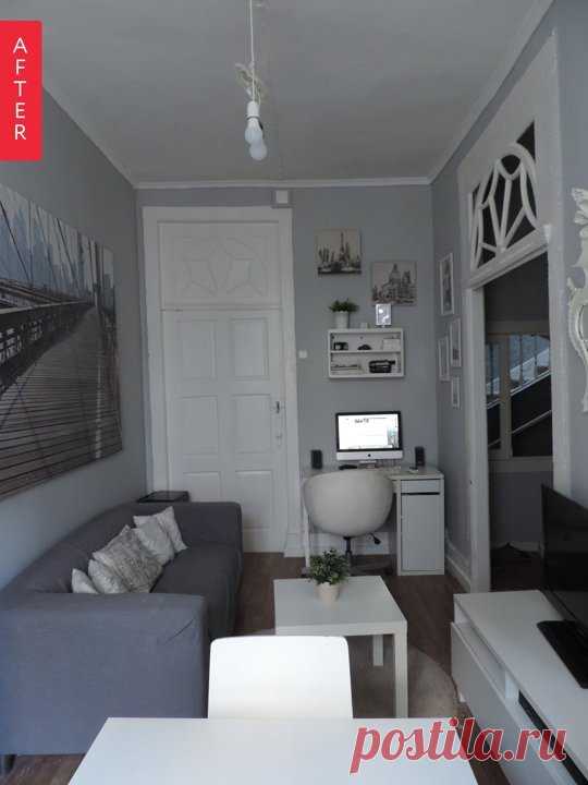 Before & After: A Small Living Space Gets A Unified Look | Apartment Therapy