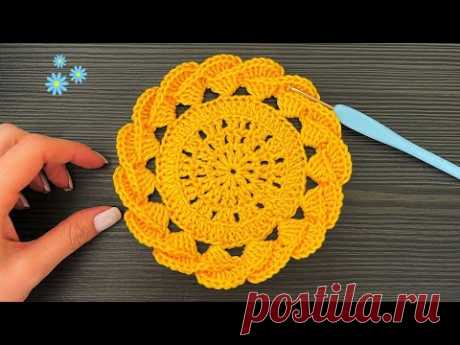 НЕВЕРОЯТНЫЙ! РАЗНАЯ МОДЕЛЬ СВЯЗАНИЯ КРЮЧКОМ ДЛЯ ПОДСТАКАННИКА