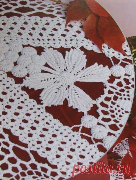 Салфетка с виноградом - вязание крючком на kru4ok.ru