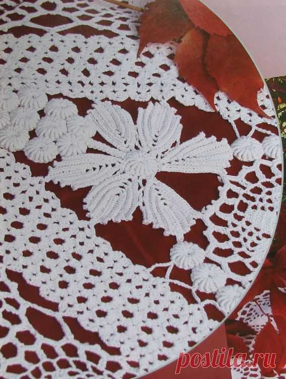 Салфетка с виноградом - вязание крючком на kru4ok.ru