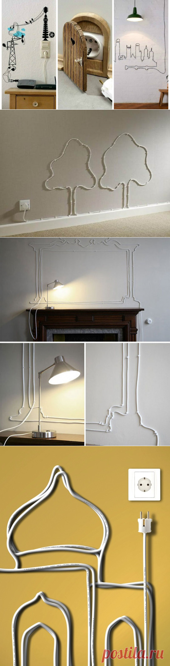 Оригинальные способы замаскировать электропровода и розетки — Мой дом