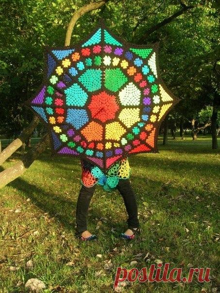 Вдохновение: вязаные зонтики