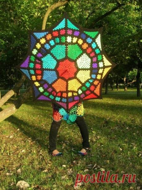 Вдохновение: вязаные зонтики