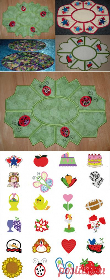 CassandrasEmbroidery.com - In The Hoop Designs - Table Runners Oval