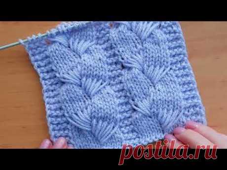 Красивый 👍 узор спицами для жилета, свитера, шапочки .