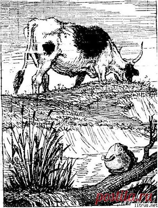 Инсценировка басни Ивана Андреевича Крылова "Лягушка и вол" для детского театра. Продолжительность спектакля: 2 минуты; количество актеров: от 1 до 4.