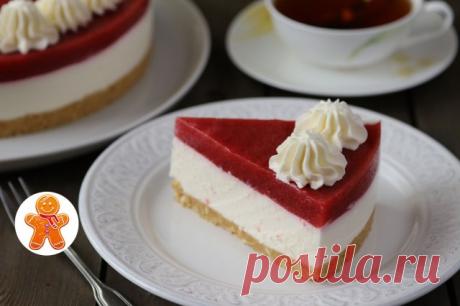 Быстрый Чизкейк Без Выпечки Замечательный чизкейк без выпечки, очень вкусный и несложный. Попробуйте приготовить! На форму 24 см: Для коржа: 200 г печенья 100 г сливочного масла Для белого слоя: 400 г сливочного сыра 350 мл сливок 35% 150 г сахарной пудры 8 г ванильного сахара 10 г желатина 70 мл воды сок 1 среднего лимона Для