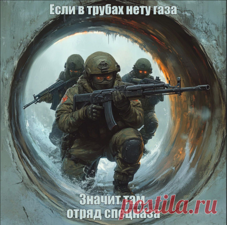 Если в трубах нету газа, значит там — отряд спецназа!