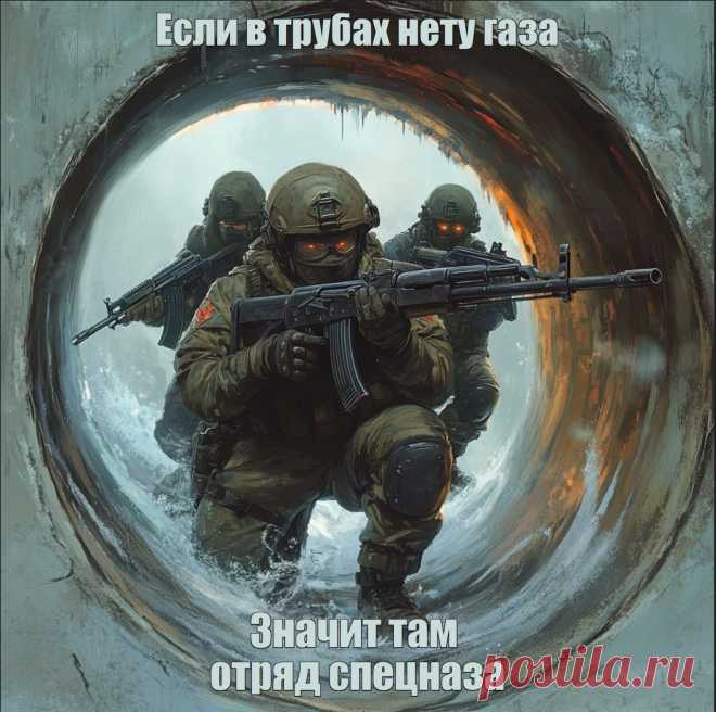 Если в трубах нету газа, значит там — отряд спецназа!
