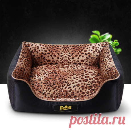 Зима теплая pet диван, может распускать и мыть собаку питомника, Классический leopard зерна купить на AliExpress