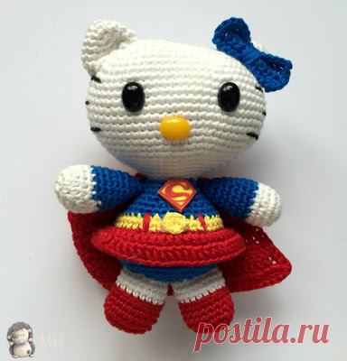 MADRES HIPERACTIVAS: manualidades y DIY con y para niños: Amigurumi Hello Kitty Superwoman, Patrón Gratis