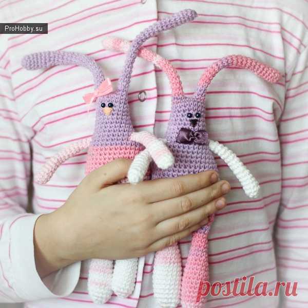 Вязаные зайки / Вязание игрушек / ProHobby.su | Вязание игрушек спицами и крючком для начинающих, мастер классы, схемы вязания