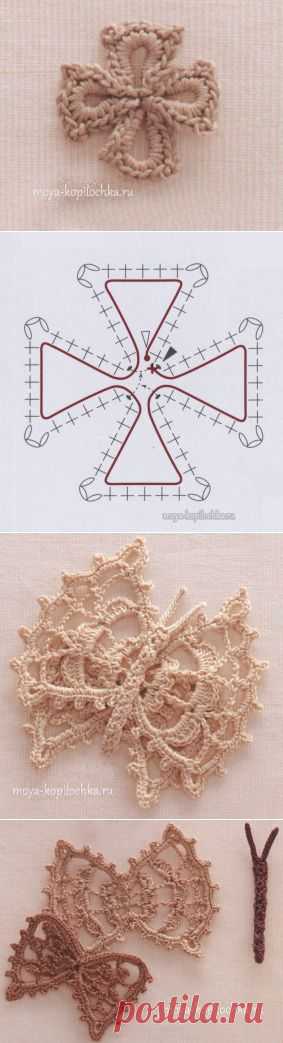 Коллекция мотивов для ирландского кружева из японского журнала Irish Crochet Lace - Вязание - Моя копилочка