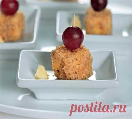 Закуска из сыра с виноградом, закуска. Пошаговый рецепт с фото